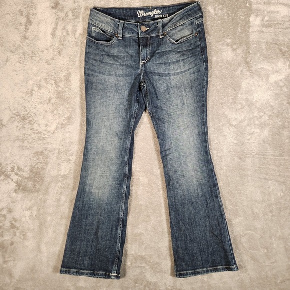 Wrangler Denim - Wrangler Bootcut Jeans Womens 9x30 Blue Excellent Stretch Denim Mid Rise
